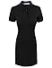 makeitmint Women's Solid Casual Short Sleeve Pique Polo Dress