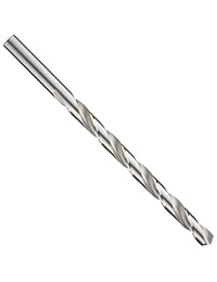 Precisión Twist 0860 Acero de alta velocidad Broca Longitud, Uncoated extra largas (acabado brillante), Ronda Shank, Flauta espiral, 118 Grado ángulo de punto, 1