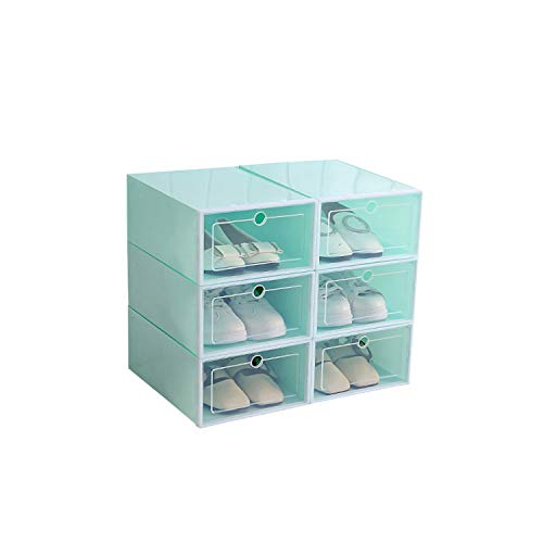 Amazon Com Iwreuir Foldable Shoes Box Transparent Storage Shoe