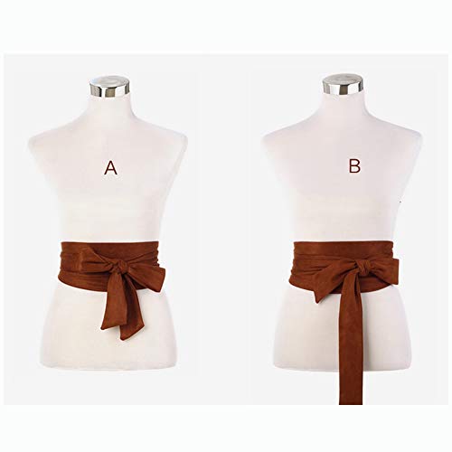 Women Wide Bow Obi Belt Sash Tie Cinch Waist Strap - Thumbnail 3