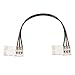 Electop 3 Pin 10mm LED Strip Snap Connector Double-ended Wire(10 Pack)