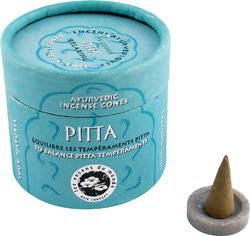 Les Encens du Monde Ayurvedic Pitta Cone Incense (15 Cones, 1 Set, 15 Items, 1 Pack)