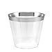 100 Silver Rimmed Clear Hard Plastic Cups | 9 oz. Fancy Disposable Tumblers (100-Pack) by Bloomingoods