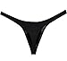 JAXU Men's Elastic Thong Spandex T-Back Underwear Black XL