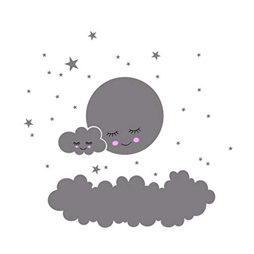 Jdhdgih Ninos Luna Estrellas Pegatinas De Pared Nube Nursery Pegatinas De Pared Decorativos Para Los Ninos Habitacion Bebe Ninas Vinilo Tatuajes De Pared Decoracion Para El Hogar Descanso Y Sueno Decoracion