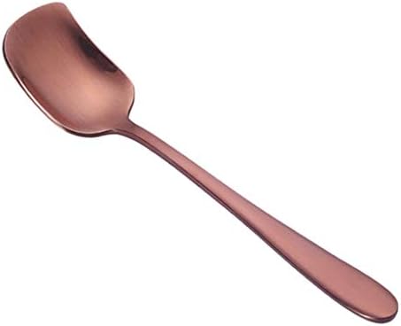 Colorful Spoon Handle Spoons Flatware Ice Cream Drinking Tools Kitchen Gadget (Rose Gold)