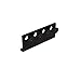 TMS TSQ08-DARK(2SET)+CONN-DARK Modern Antique Style Double Sliding Wooden Door Hardware Closet Set, 12', Black