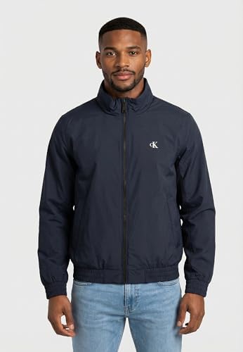 Herren Übergangsjacke Padded Harrington mit Stehkragen, Blau (Dark Sapphire), L