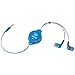ReTrak Retractable Stereo Earbuds, Blue (ETAUDIOBLU)