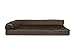 Furhaven Orthopedic Dog Bed for Large/Medium Dogs w/ Removable Bolsters & Washable Cover, For Dogs Up to 55 lbs - Plush & Velvet L Shaped Chaise - Sable Brown, Large