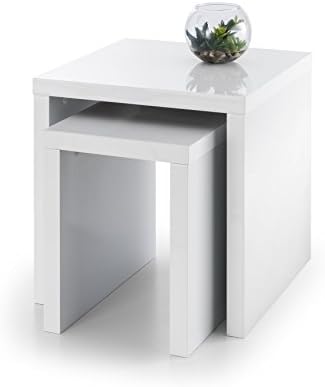 Julian Bowen Metro Nest Of Tables White Amazon Co Uk Kitchen Home