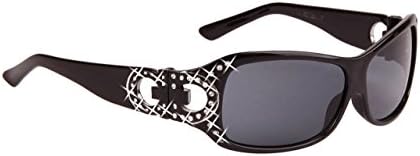 Girls Fashionable Rhinestone Vented Kids Butterfly Sunglasses UV400 - Ages 3-10 (Black)