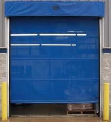Goffs - BBMT8X8 - Curtain Mesh Door, Motorized Operation, Under Header Mounting, 8 ft. Width, 8 ft. Height