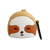 lehaha Cute Pet Animal Silicone Protective Case Cover with Carabiner Compatible with Airpods 1/2