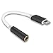 Lightning to 3.5mm Aux Headphone Jack Adapter Cable,Interface Headphone Audio Adapter to Listen Music Data Cable for iphone 7 / 7 plus - Black