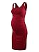 Liu & Qu Women's Maternity Sleeveless Tank Dresses Side Ruching Bodycon Dress For Daily Wearing Or Baby shower