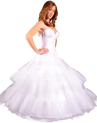 Quinceanera Dresses Hoop Skirt Petticoat with Tulle Crinoline for Full Gown to Show Off Embellishments while Lifting Large Heavy Dress Away from Legs – Room to Walk and Dance – Give Your Dress the Shape it Needs - Buy Now!