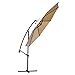 FARLAND Offset Umbrella 10 Ft Cantilever Patio Umbrella Outdoor Market Umbrellas with Cross Base (Beige)
