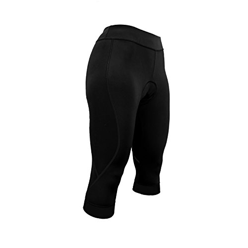The Pedal Pusher Women’s 3D Padded Spin Bike/Cycling Capris (Small