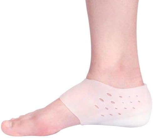 Mancai Plantar Fasciitis Treatment,1 Inch Height Increase Insole - Invisible Heel Lift Pads - Silicone Gel Inserts Socks for Men & Women