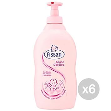 Fissan Set 6 Babybadewanne Delicate Ml 400 Pflege und Reinigung des Korpo, Mehrfarbig