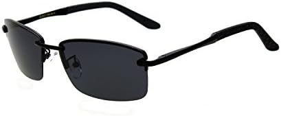 Zacway Rimless Polarized Spring Hinges Metal Predator Sunglasses UV400 60mm