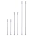 Shappy 6 Pieces Tension Rods Spring Rods for Curtains Bathroom Rods Tension, 3 Sizes Included, White