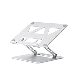 アオビホ(Aoviho) ノートパソコンスタンド PCホルダー 折りたたみ式 人間工学 無段階高さ&角度調整可能