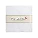 COTTONVILL 20COUNT Cotton Solid Quilting Fabric (5inch Square, 01-White)