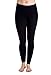 Womens Cotton Spandex Leggings by In Touch in Black, Large