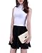 HDE Women's Small Crossbody Handbag Purse Bag with Chain Shoulder Strap (Champagne)