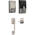 Schlage Encode Wi-Fi Smart Lock with Century Handleset Entry Set for Front Door, Satin Nickel