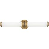 Hinkley Remi 5073CR Integrated LED 36W Bathroom Vanity Fixture with Etched White Glass, 23.75-inch, Etched White Glass, Champ