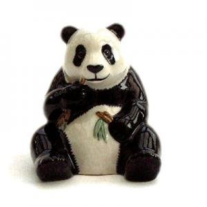 Set Sale E Pepe Quail Ceramics – Panda Gigante, Alto 8 Cm, Dipinto A Mano, Ceramica Regalo