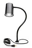 Danray Products LLC LMP-24D 24-Inch Snake-Arm Lamp with Direct Mount Base and 6-Foot Cord, Gloss Black, Office Central