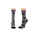 Batgirl Logo Tossed Print Jr. Crew Socks by Bioworld