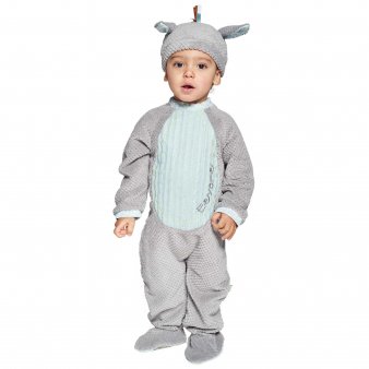 Child Eeyore Vintage Romper Costume & Hat (03-06m)