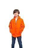 TrailCrest Kid’s Safety Blaze Orange/Camo Double Fleece Full Zip Hoodie