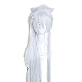 Toptheway Long Straight White Costume Anime Cosplay Synthetic Unisex Wig