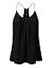JJ Perfection Women's Chiffon Layered Front Pleated Blouse Cami Tank Top