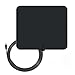 Cooldesign 35 Miles Range Digital HDTV Antenna with 16ft Cable USB Tuner - Black
