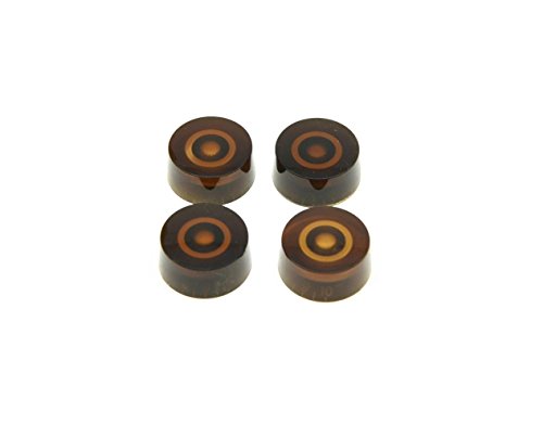 KAISH 4pcs Amber Guitar Speed Dial Knobs Control Knob fits LP Guitar