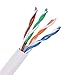 CAT6 Plenum 1000FT 550MHz 23AWG Solid Network Cable UTP CMP White