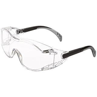 Gateway Safety 6980 Cover2 Safety Glasses Protective Eye Wear – Over-The-Glass (OTG), Clear Lens, Black Temple