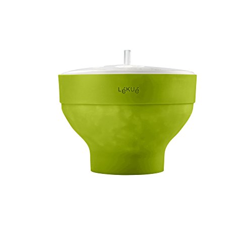 Lekue 0200226V09M017 Microwave Popcorn Maker, 7.75", Green
