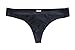 CFR Sexy Womens Mid-Waisted Bikini Bottoms Ladies T-Back Thong Swimsuits Black,S