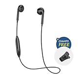 Bluetooth Running Headphones, Wireless V4.1 Sports Sweatproof Earphones Noise Cancelling Earbuds for Gym Built-in Mic Compatible iPhone X/8/7/6, Samsung S9/S8 Note 8/7 and Android Smartphones (Black)