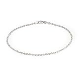 Bling Jewelry 925 Sterling Silver Rope Chain Anklet Italy