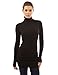 PattyBoutik Women Turtleneck Long Sleeve Sweater (Black Medium)