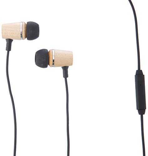 Francois et Mimi Elite Genuine 3.5mm Wood in-Ear Noise-isolating Earbuds Headphones with Mic